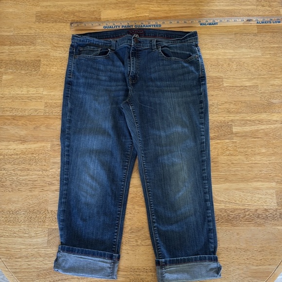 Tommy Hilfiger Blue Straight cropped Jeans Classic Style with stretch size 14 - Picture 2 of 6